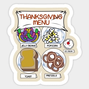 Charlie's Family Thanksgiving Menu Sticker